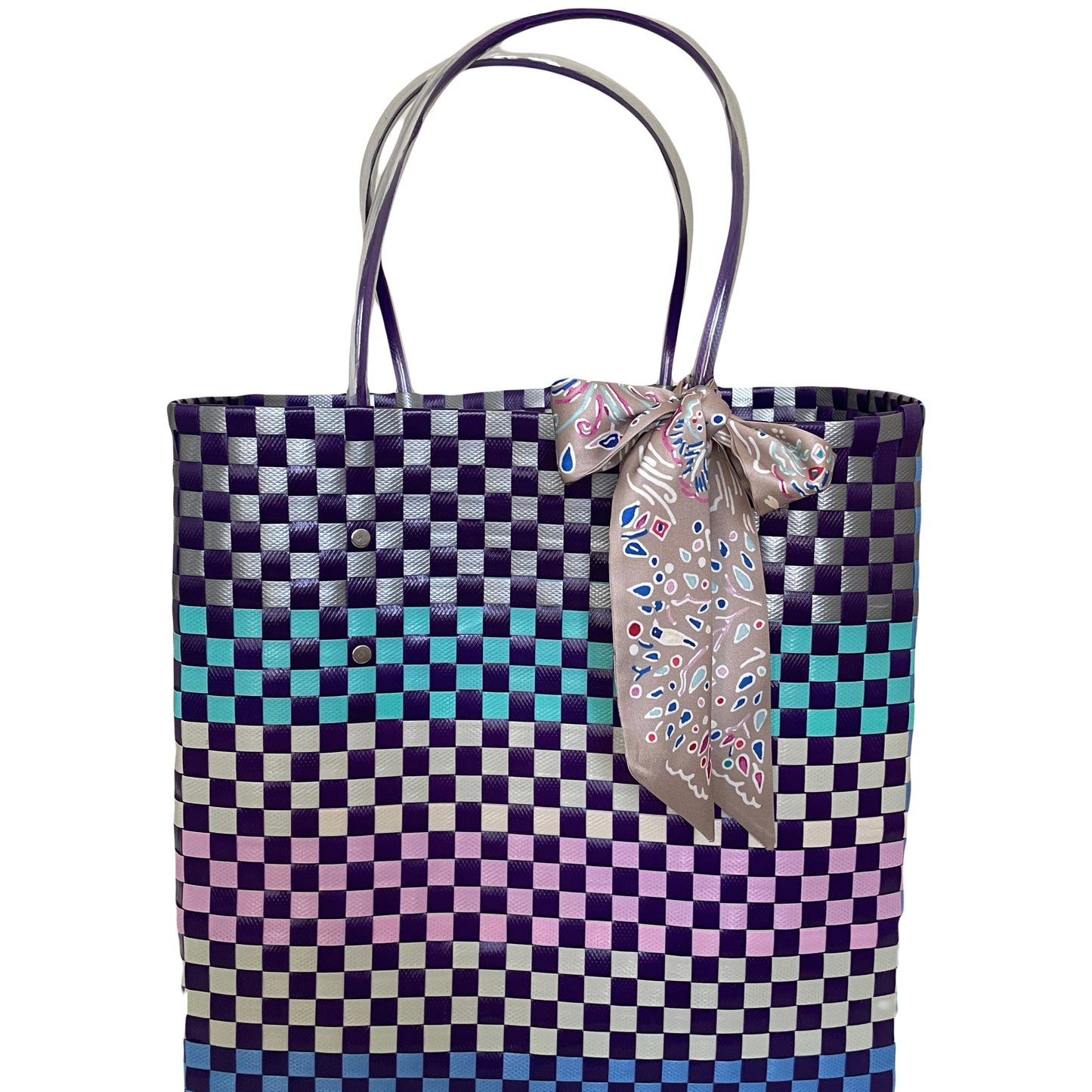 Zuncho bag purple, silver, beige and light pink