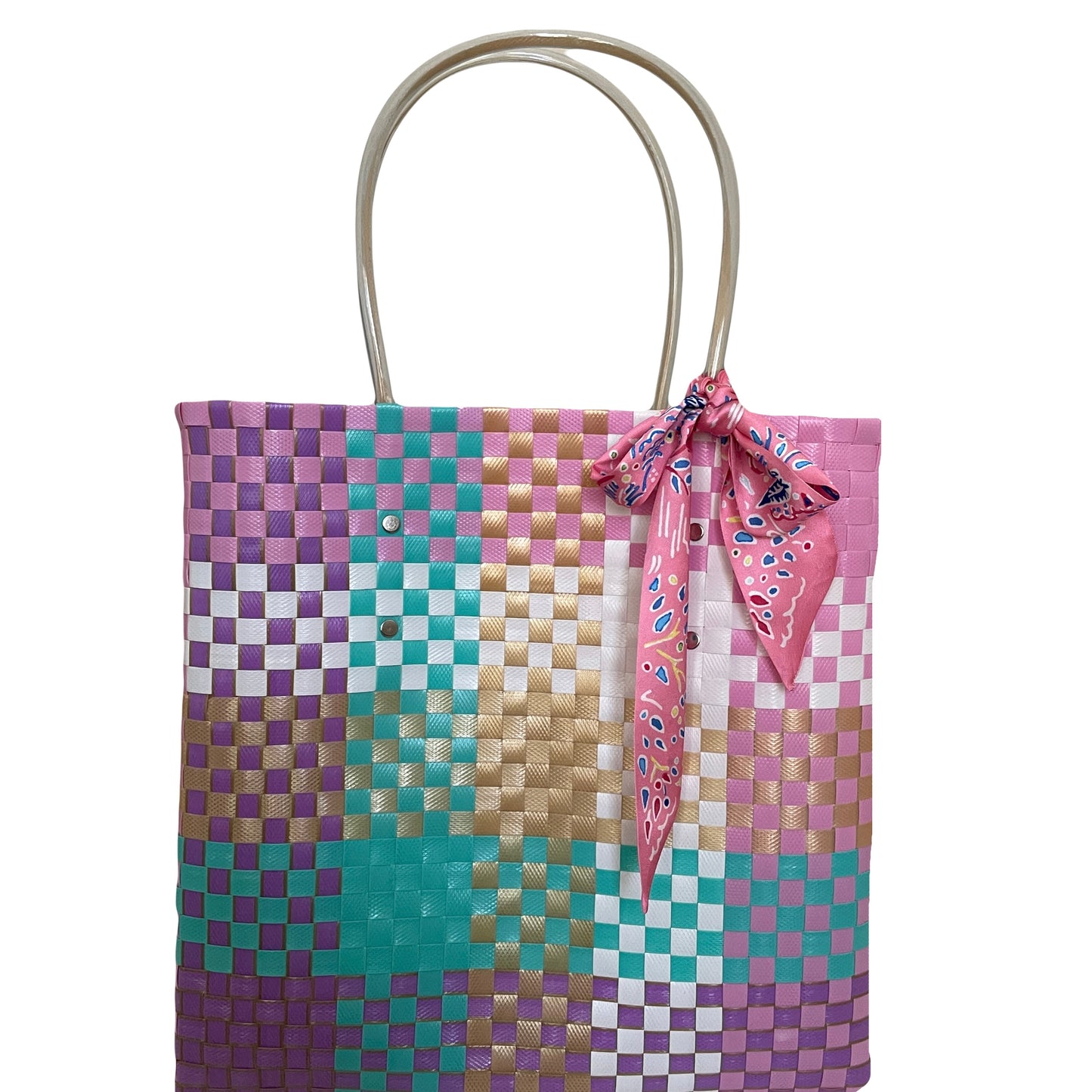 Zuncho bag teal, pink, purple, white and gold